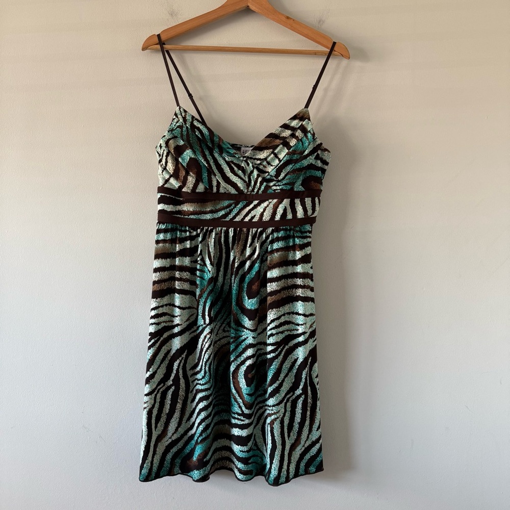 Trixxi Mini Dress Size XL Sleeveless Y2K 00s‎ Animal Print Wedding Sexy Cocktail